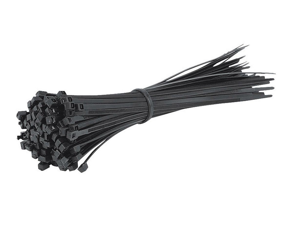 BOEN 8 In Specialty Fastener Black Nylon Cable Zip Ties 500-Piece per Bag 