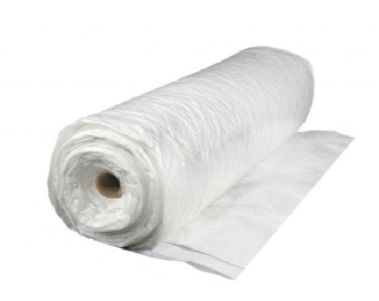 Poly America Clear 6 Mil Woven Reinforced Poly Sheeting Tarp 20ftx100ft RE-620C 