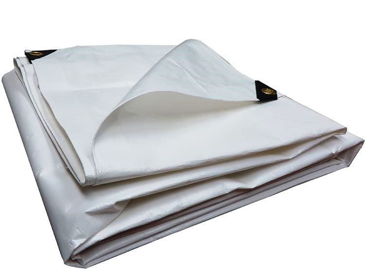 CHOOSE YOUR SIZE WHITE PREMIUM 14 MIL REINFORCED EXTREME HEAVY DUTY POLY TARP 