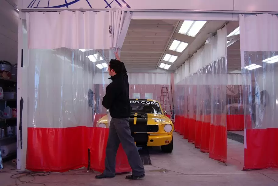 Auto Body Shop Divider Curtains 