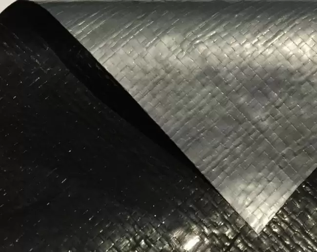 12 Mil Poly Fabric Black Silver