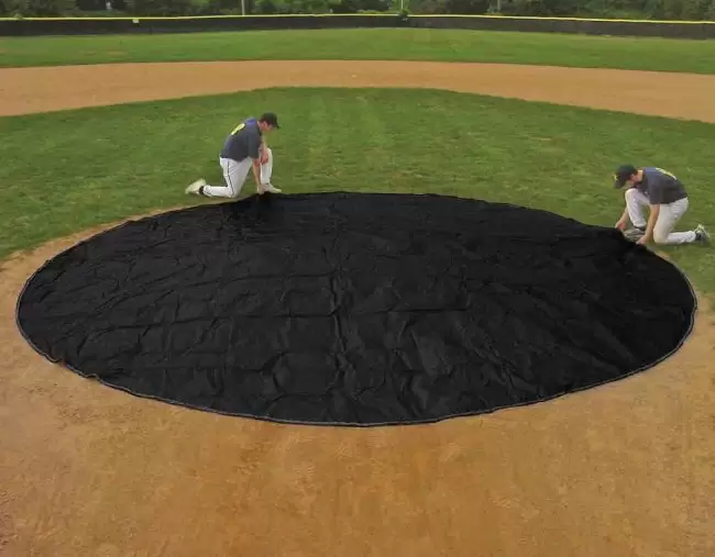 Black Baseball Mound Tarp Covers