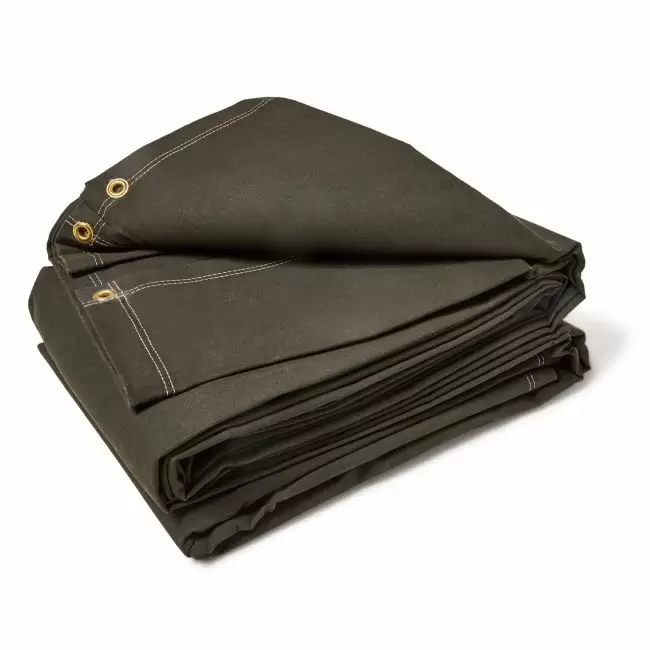 Fire Retardant Canvas Tarps | 16 oz | Olive Drab Color