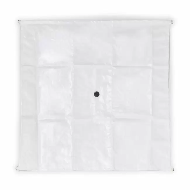 Sigman 3' X 3' Silver/Black Polyethylene Drain Tarp - For Roof & Ceiling Leak Diversion 7 thumbnail image