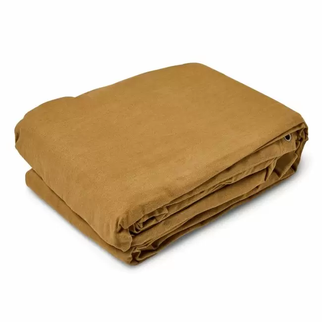 Water Resistant Tan Canvas Tarp 12 x 24