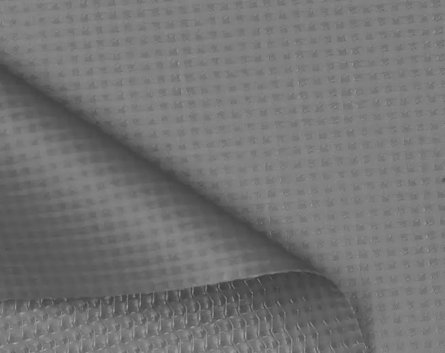 Gray 13 oz Vinyl Laminated Polyester Fire Resistant Fabric