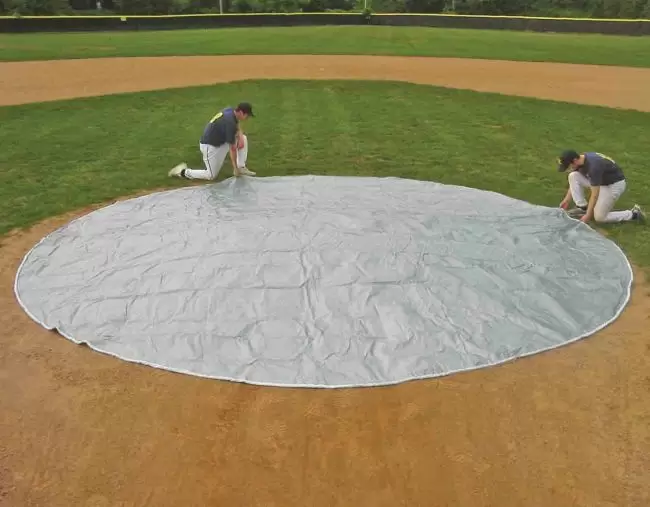 Gray Wind Weighted Baseball Mound Covers