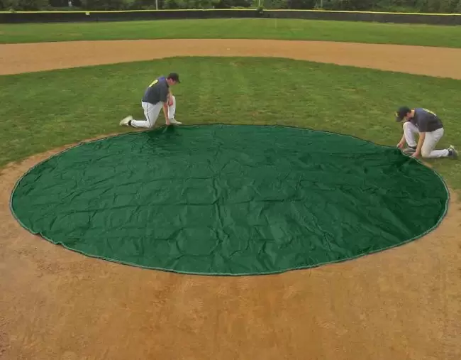 Forest Green Wind Weighted Baseball Mound Covers
