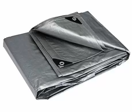 Heavy Duty Silver Black Poly Tarp