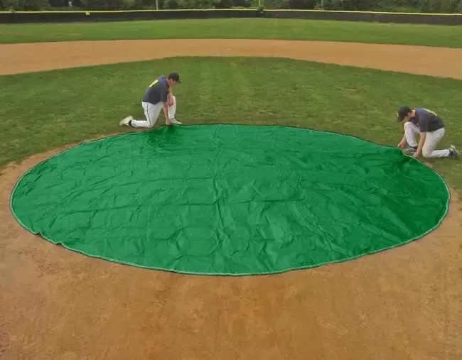 Kelly Green Baseball Mound Tarp Covers