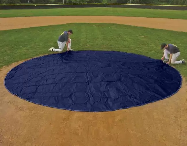 Navy Blue Baseball Mound Tarp Covers