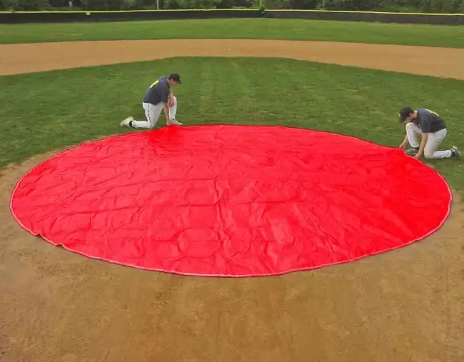 Red Wind Weighted Baseball Mound Covers