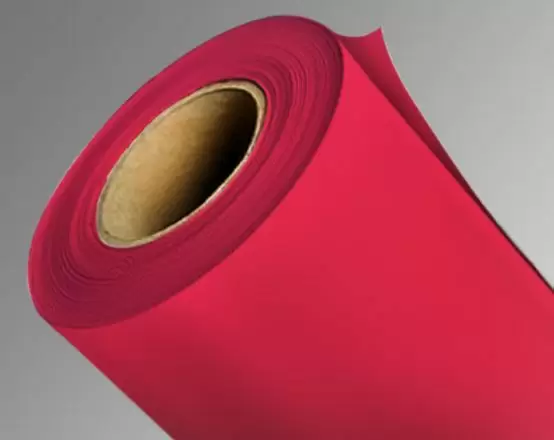 Red  22oz Vinyl Coated Polyester Fabric Roll