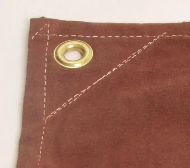 Brown Canvas Tarp with Reinforced Grommets