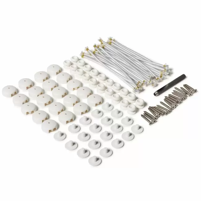 White Shock Cord Clips