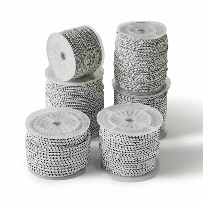 5mm X 10M Elastic Bungee Cord - White Shock Cord For Tents, Tarps, DIY, Kayaks & Camping