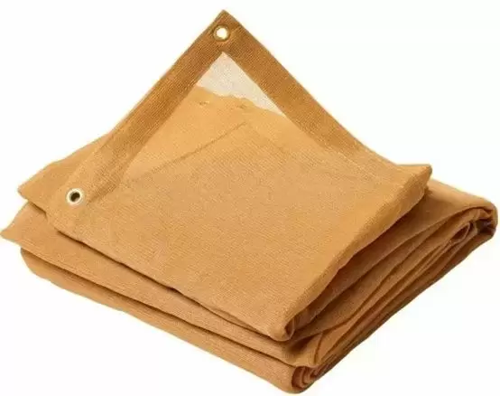 20' X 20 Tan Mesh Tarp | 86% Shade | Sale Tarp