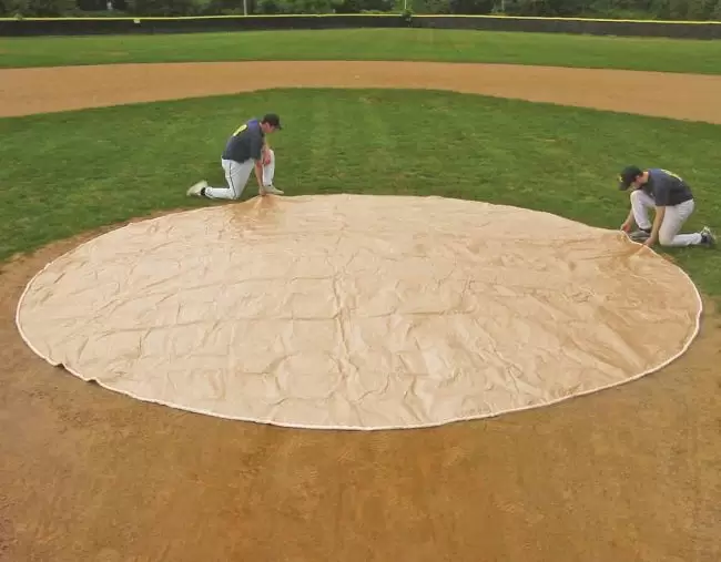 Tan Wind Weighted Baseball Mound Covers