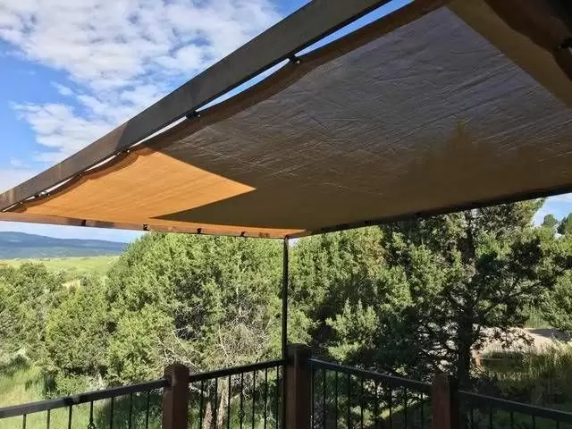 Tan Mesh Tarp