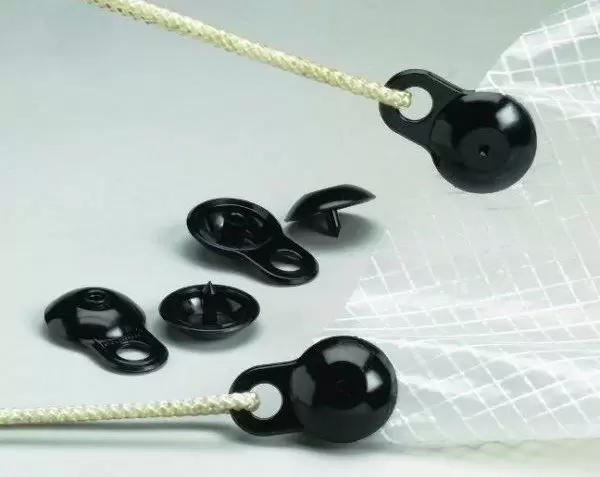 Confezione 4 Grommet Tarp Grabber BAC, Hardware Telo Impermeabile, MADE IN USA, Neri - Foto 1