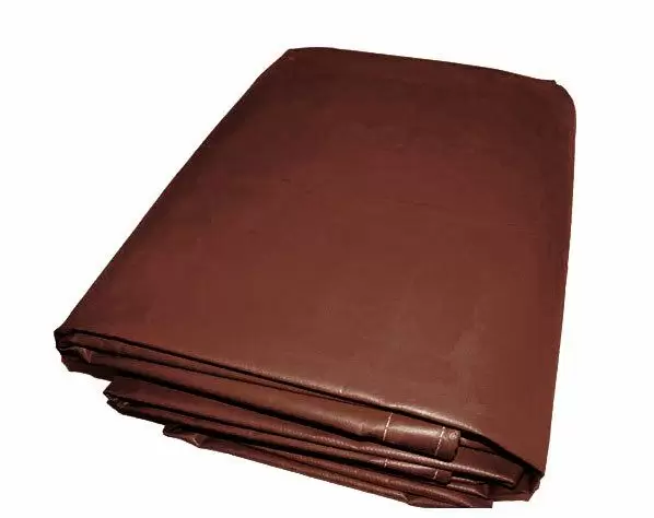 18 oz Brown Heavy Duty Waterproof Vinyl Tarp | 10X 12 | Sale Tarp