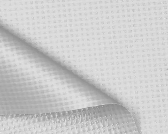 White 13 oz Vinyl Laminated Polyester Fire Resistant Fabric