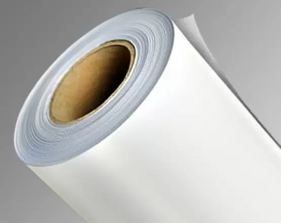 40 oz White Vinyl Coated Fabric Roll