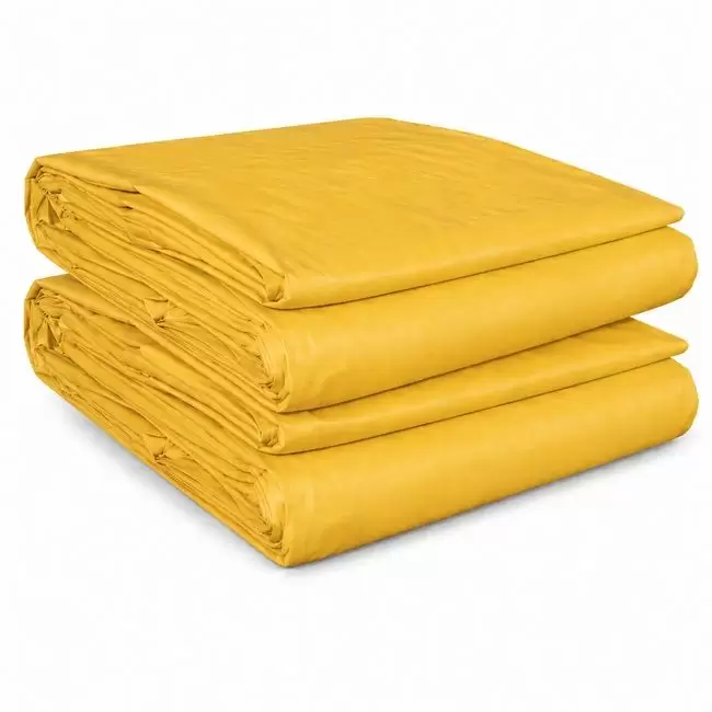 20 Mil Yellow Fire Retardant Poly Tarps | 5 X 10 | USA Made  