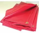 Red 13 oz Fire Retardant Vinyl Welding Curtain 10