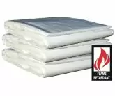 8 Mil White Fire Retardant Poly Tarp