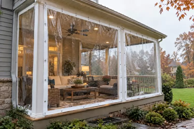 Clear Vinyl Tarps, Curtains, and Fabric by the Yard and Roll Keep things protected with a Clear View