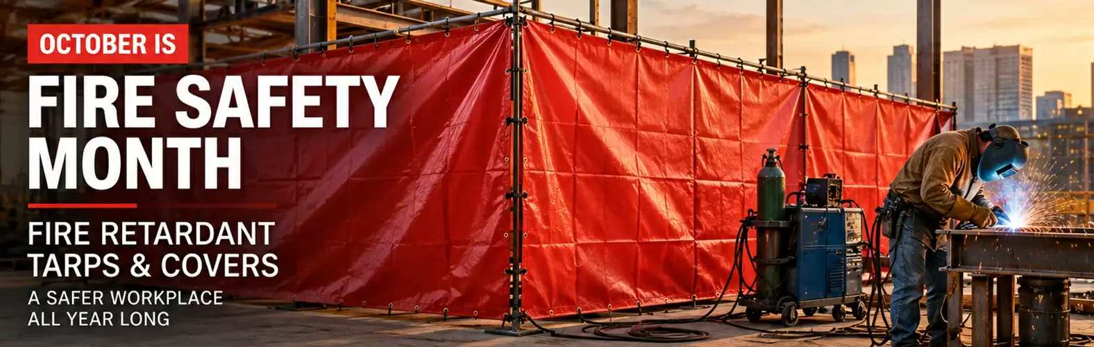 Fire Retardant Tarps - October is Fire Safety Month