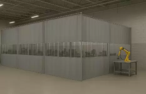 Industrial Curtains are far more effective than walls