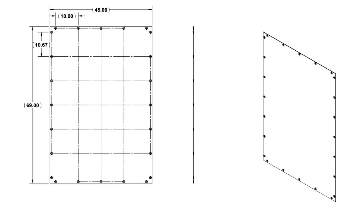WELD PANEL 6 X 4 45" X 69" WELD PANEL