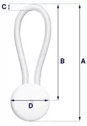 Shock Cord Clip Dimensions