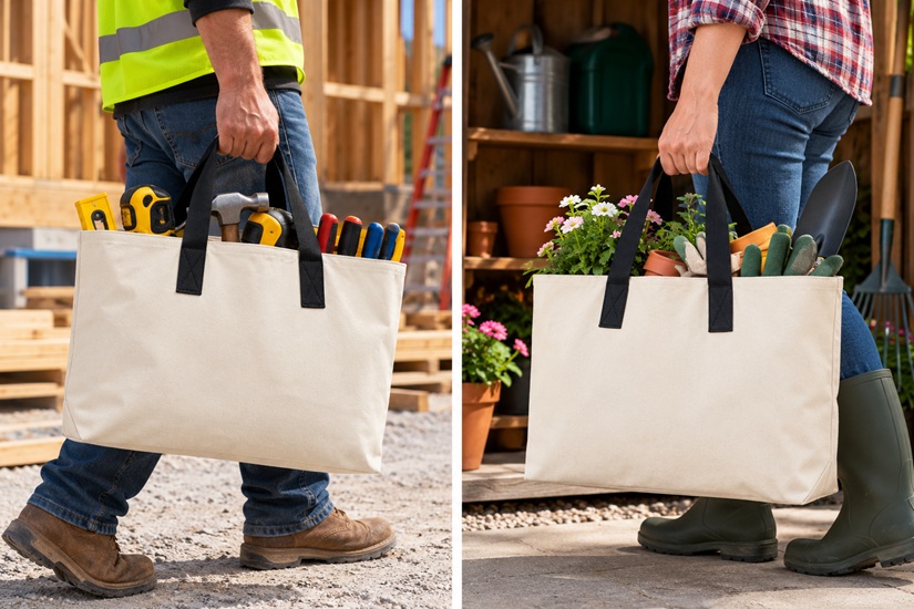 Canvas Tool Bags and Totes Provide Carrying and Storage Solutions on the Job, at the store, and around the house.
